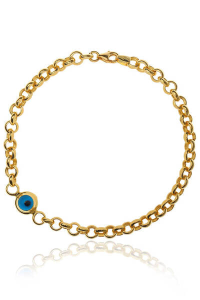 14 Ayar Altın Tek Gözlü Bileklik - 1