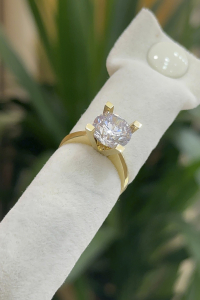 14 Ayar Altın Tektaş Yüzük - bende