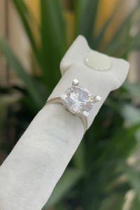 14 Ayar Altın Tektaş Yüzük - bende