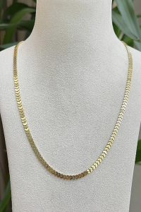 14 Ayar Altın Yarım Çiçek Kolye - bende