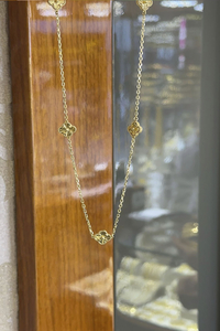 14 Ayar Altın Yoncalı Kolye - bende