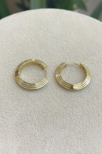 14 Ayar Altın Yuvarlak Küpe - bende