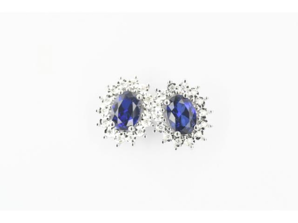 1.95 Karat Renkli Taşlı Pırlanta Küpe - RK07075 - 1