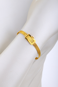 22 Ayar Altın 3 Sıralı Trabzon Hasır Bileklik - 2