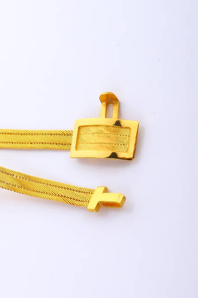 22 Ayar Altın 3 Sıralı Trabzon Hasır Bileklik - 3