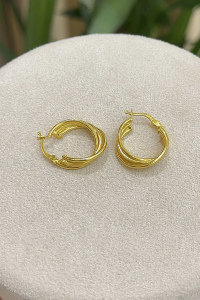 22 Ayar Altın Halka Küpe - bende