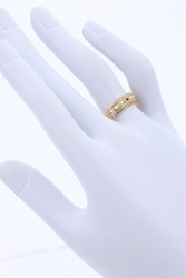 14 Ayar Altın Taşlı Tasarım Yüzüğü - Thumbnail