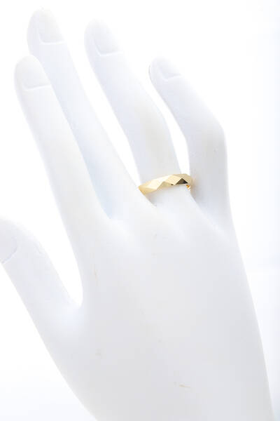 14 Ayar Altın 3.6 mm Prizma Alyans - 2