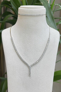 14 Ayar Altın Su Yolu Kolye Set