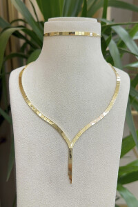 14 Ayar Altın Kolye Set