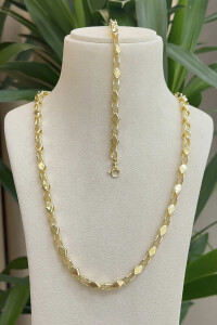 14 Ayar Altın Bakla Kolye Set