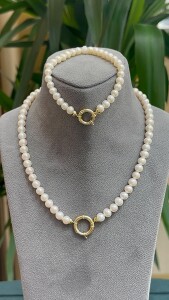 14 Ayar Altın İnci Set