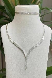 14 Ayar Altın Su Yolu Kolye Set