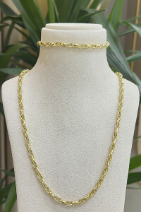 14 Ayar Altın Marten Zincir Set