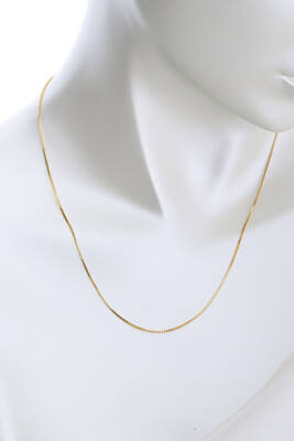 14 Ayar Altın İnce Küp Zincir - 3