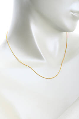14 Ayar Altın İnce İpek Zincir - 3