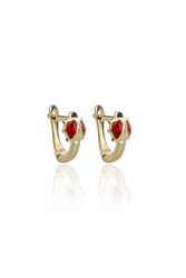 14 Ayar Altın Uğur Böceği Küpesi - bende